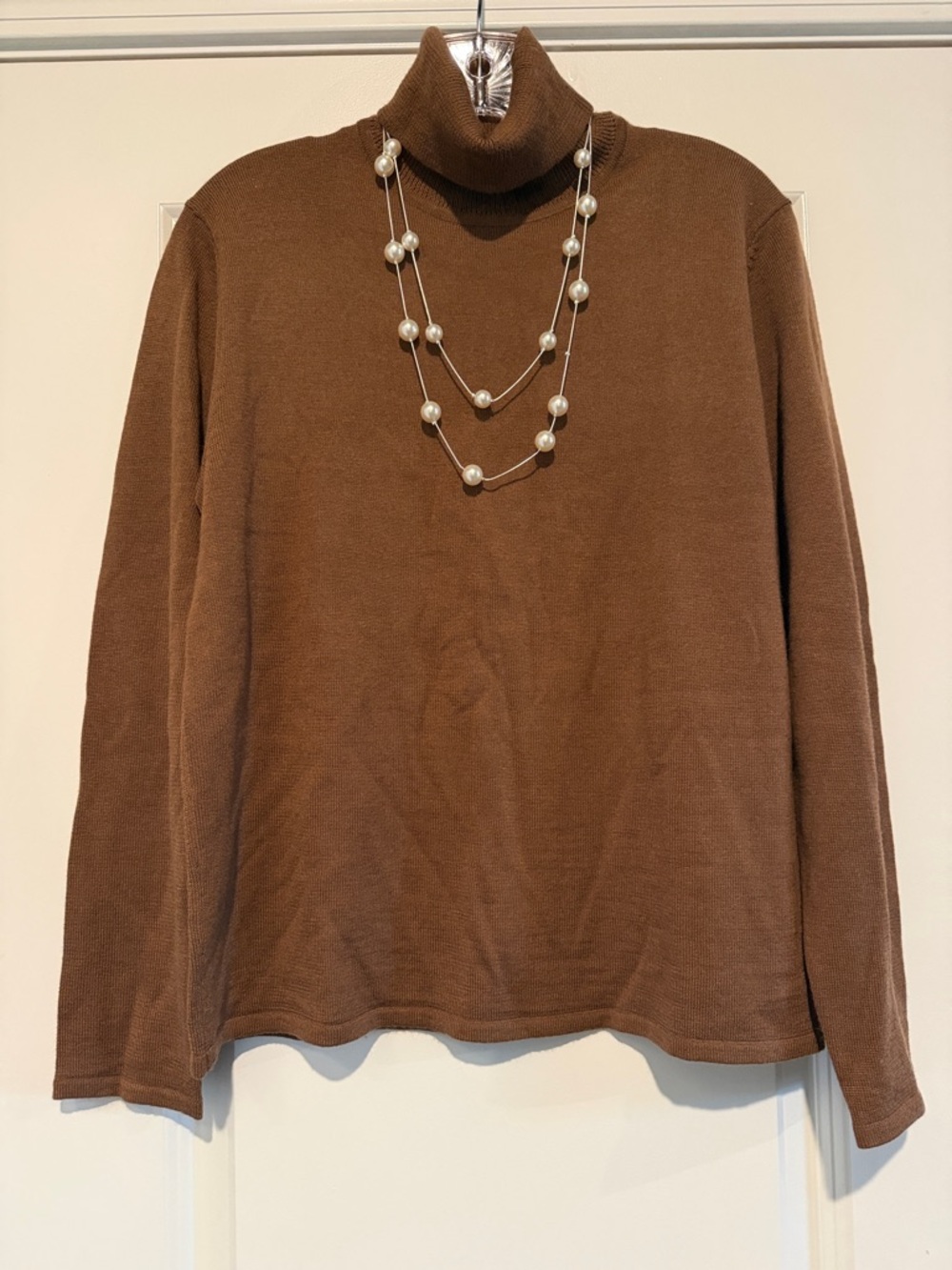 Dialogue Chocolate Brown Turtleneck Sweater - Picture 1 of 7